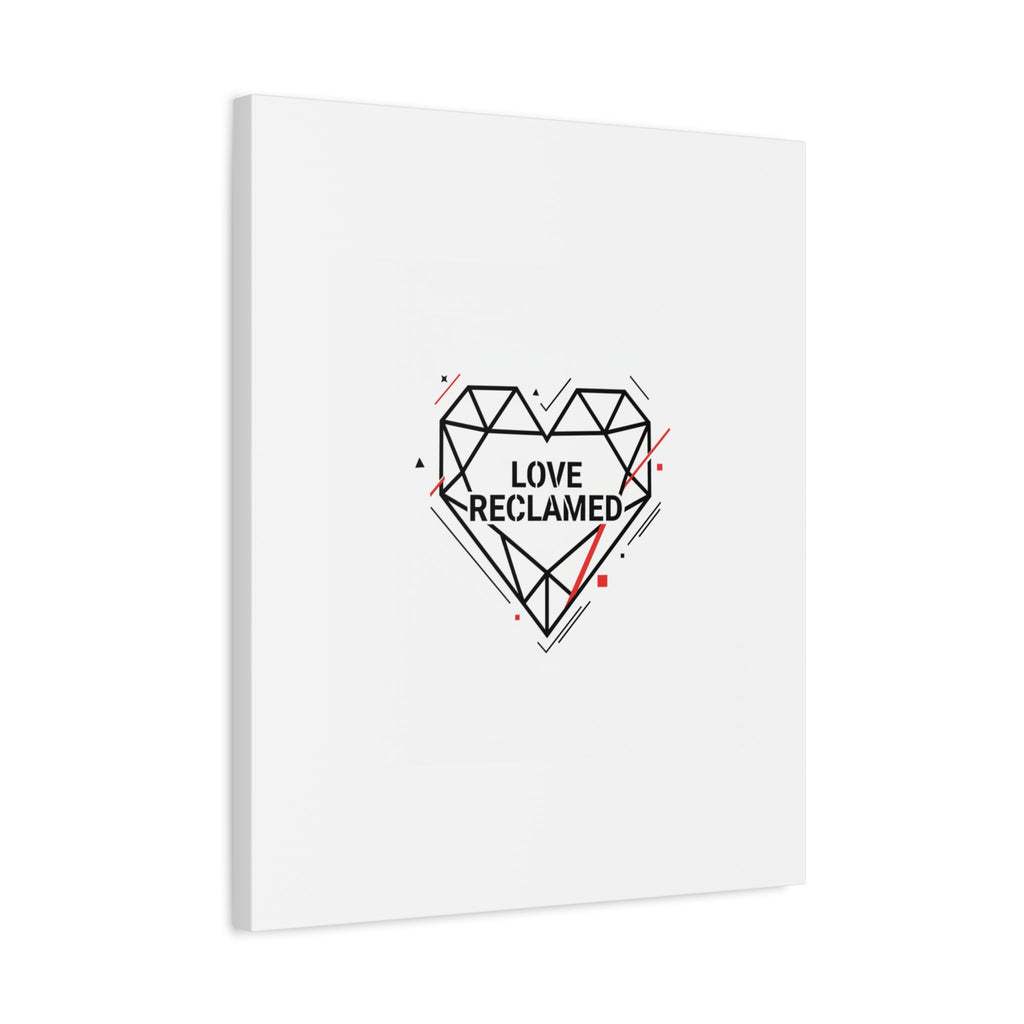 Love Reclaimed Canvas | modern heart design, minimalist love icon
