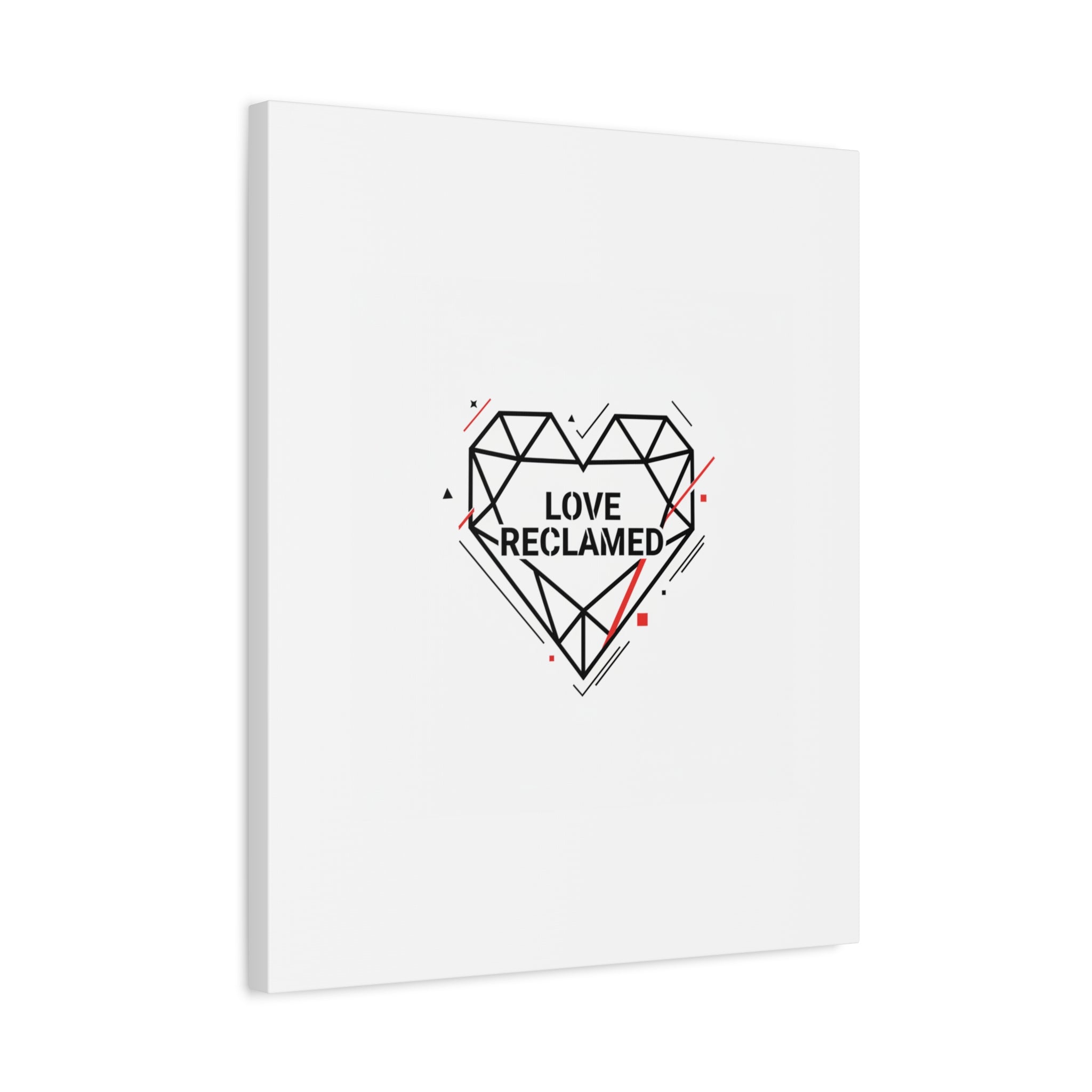Love Reclaimed Canvas | modern heart design, minimalist love icon