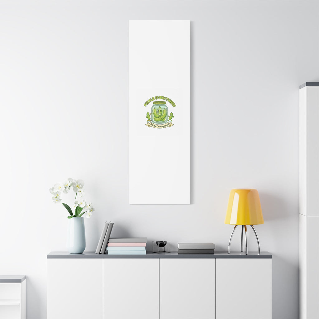 Pickle Everything! Matte Canvas | Brine Design, Pickle Lover Art
