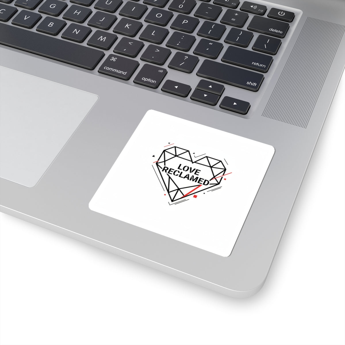 Love Reclaimed Geometric Heart Sticker | Minimalist Punk Heart, Modern Heart Design