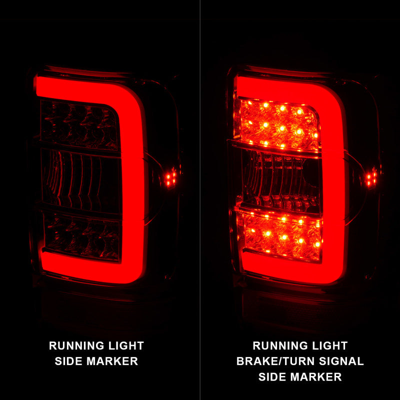 ANZO 2001-2011 Ford  Ranger LED Tail Lights w/ Light Bar Chrome Housing Red/Clear Lens 311393