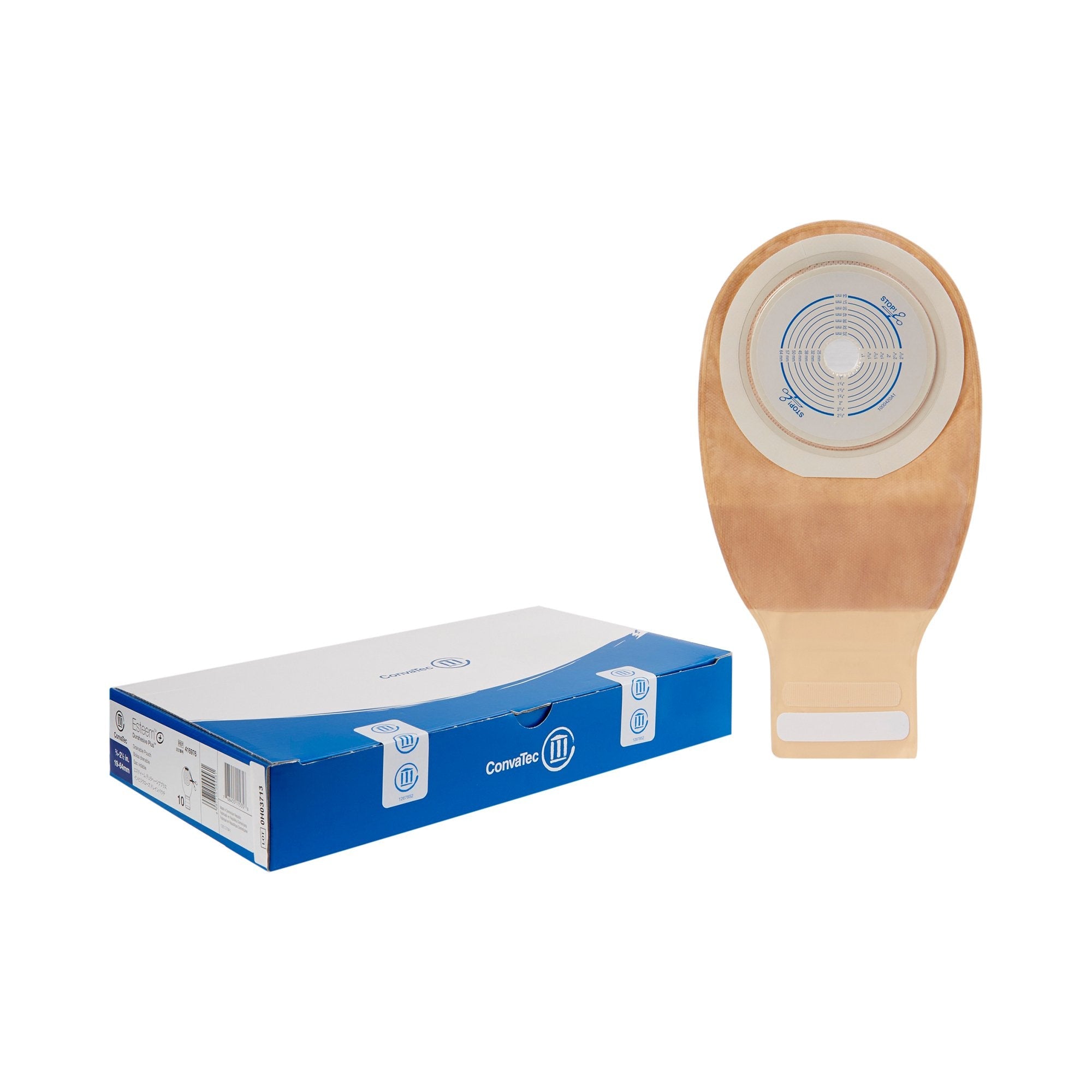 Esteem® + One-Piece Transparent Filtered Ostomy Pouch, 3/4 to 2½ Inch Stoma 416976