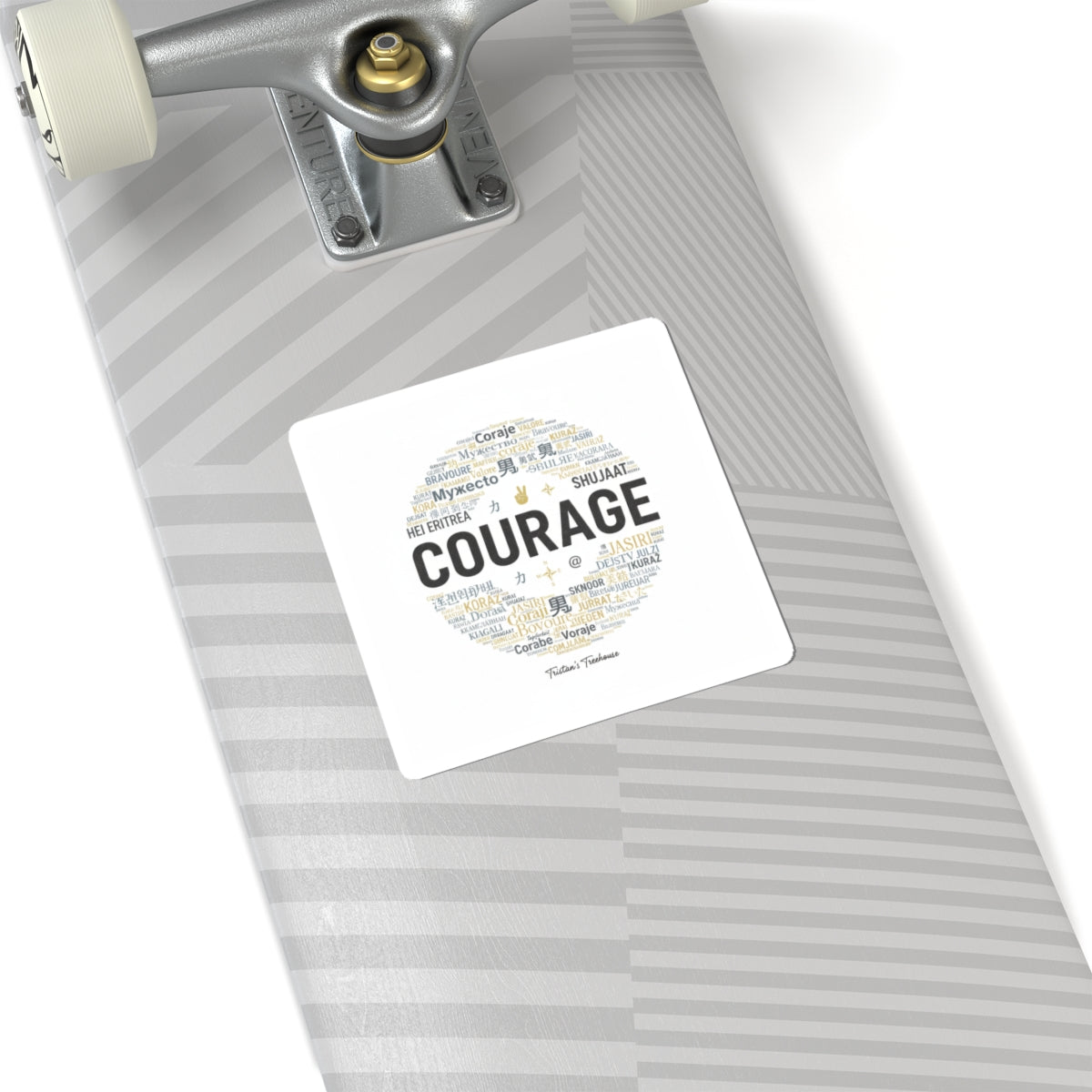 Courage word cloud Sticker | Fresh-Start Minimalism, neutral typography