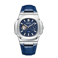 High-Quality Mechanical Watch Sun Moon And Stars Design Waterproof Leather Strap
