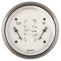 AutoMeter Gauge Dual Fuel & Oilp 3-3/8in. 240 Ohm(e) to 33 Ohm(f) & 100PSI Elec Old Tyme Wht 1613