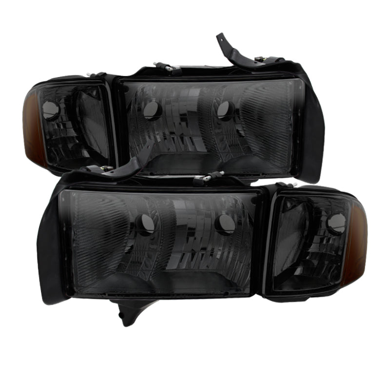 SPYDER Xtune Dodge Ram Sport Model Only 1999-2002 OEM Headlights Smoked HD-JH-DR99-SP-SM 9032172