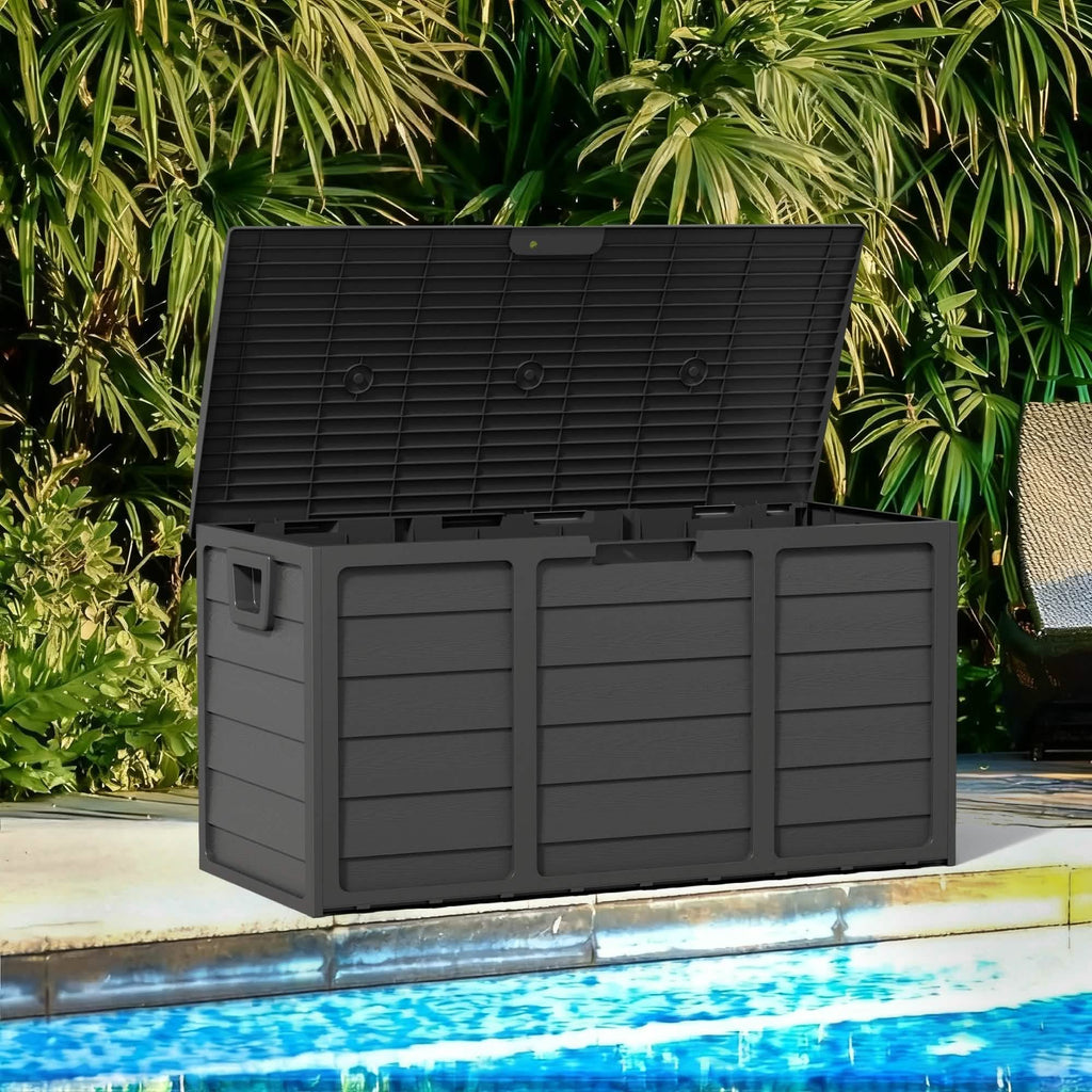 75 - Gallon Outdoor Storage Box with Handles – Black - PhishStones Products