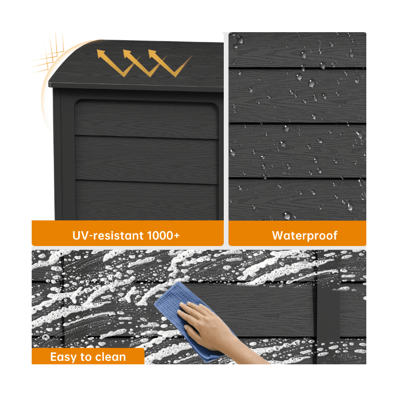 75 - Gallon Outdoor Storage Box with Handles – Black - PhishStones Products