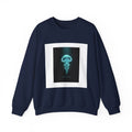 Bioluminescent Jellyfish Crewneck Sweatshirt | neon jelly print, deep-sea aesthetic