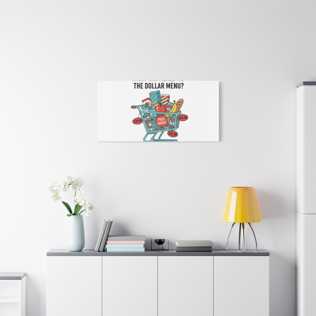 What Happened to the Dollar Menu? Canvas | Grocery Prices Meme, Price Shock Wall Art
