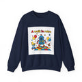 Retro Toy Robot Crewneck Sweatshirt | Throwback Kid, Primary Color Retro