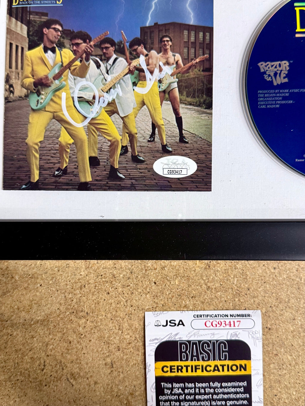 Donnie Iris Signed “Back On The Streets” (1980) Framed CD With JSA COA