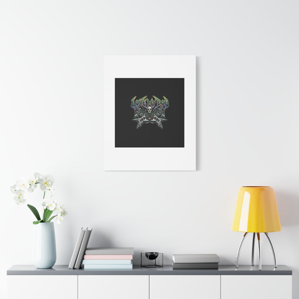 Love My Dog metal font Canvas | gothic wellness quote, edgy self-care merch