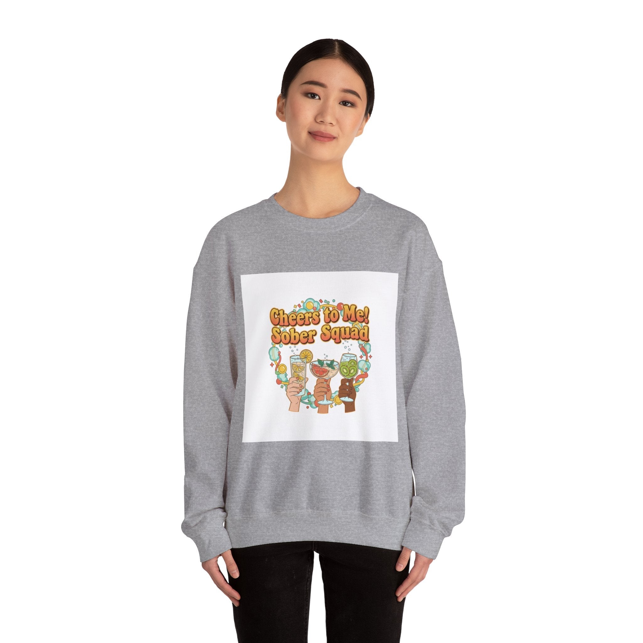Cheers to Me Sober Squad Sweatshirt | Dry January, Sober Curious Mocktail