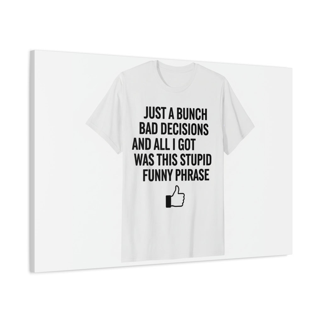 self-deprecating quote Canvas | sarcastic introvert wall art, anxiety humor