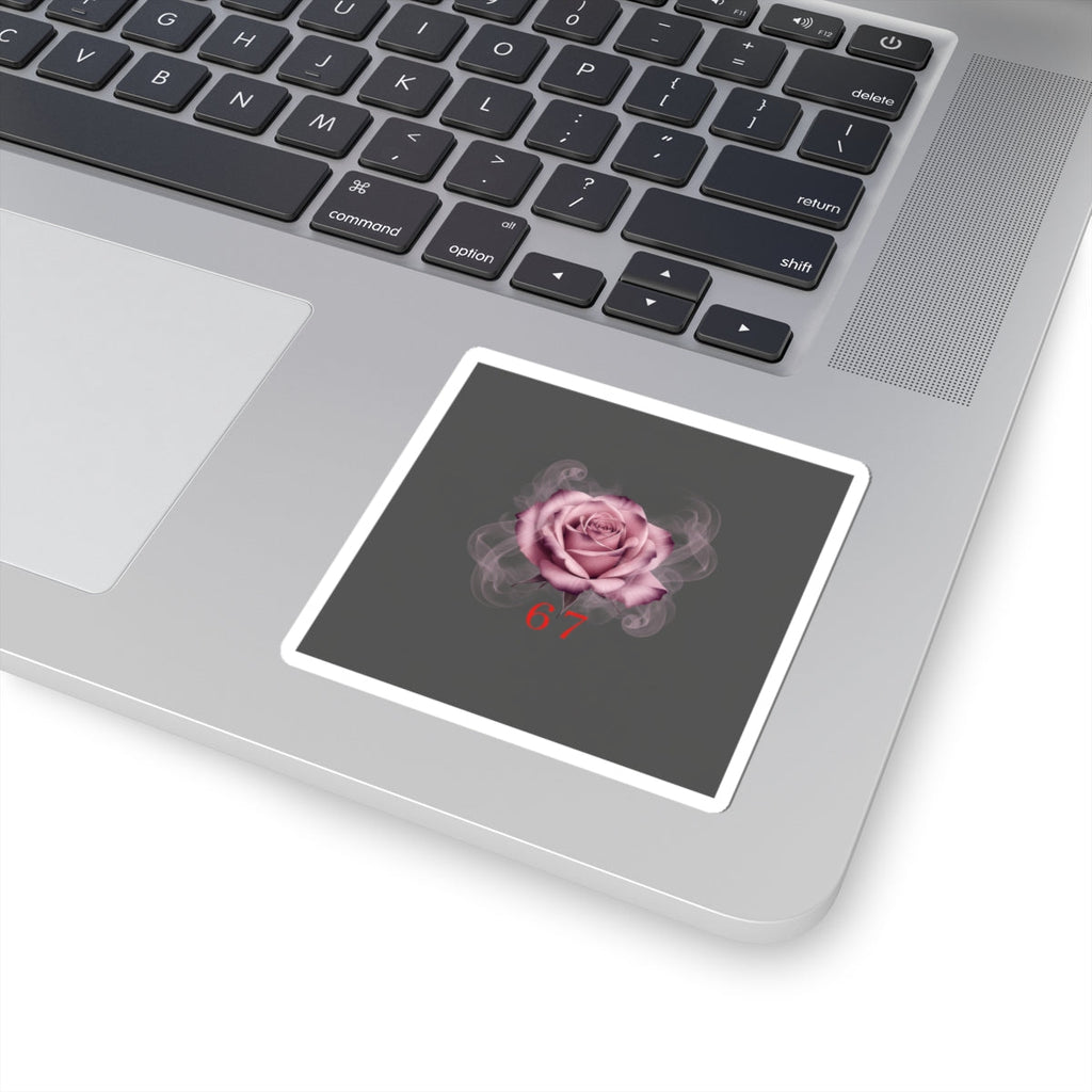 Moon Rose Kiss-Cut Stickers | Romantic Gothic Lite, soft goth floral