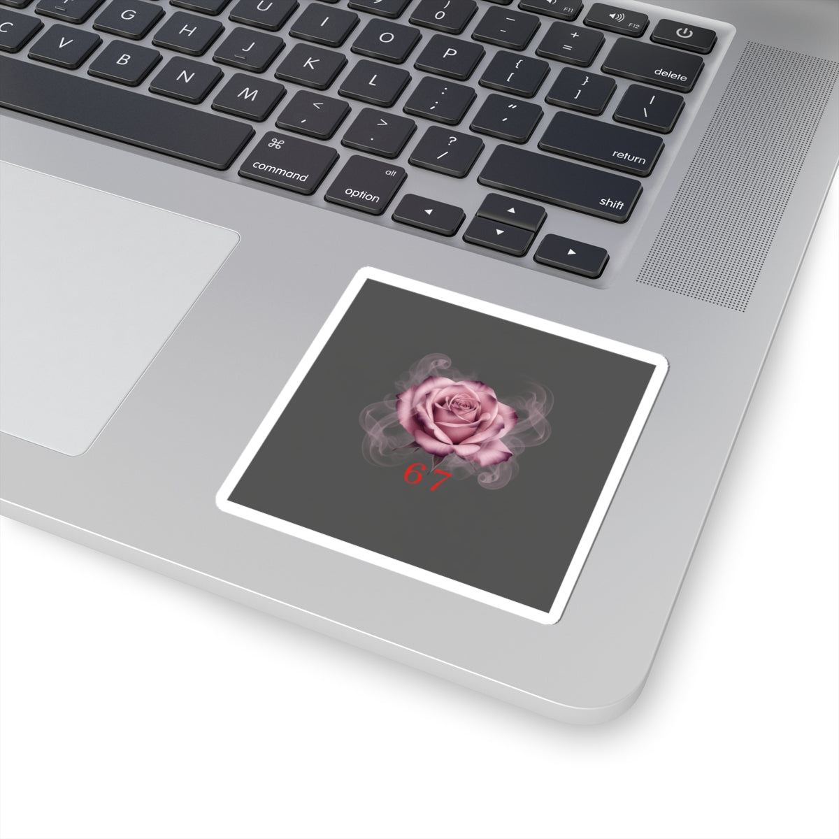 Moon Rose Kiss-Cut Stickers | Romantic Gothic Lite, soft goth floral