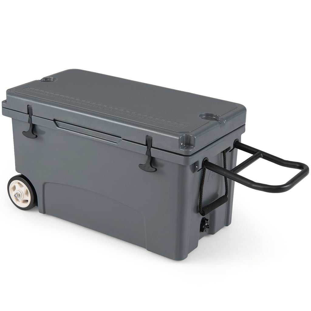 75 Quart Portable Hard Cooler with 6-Day Ice Retention and Wheels