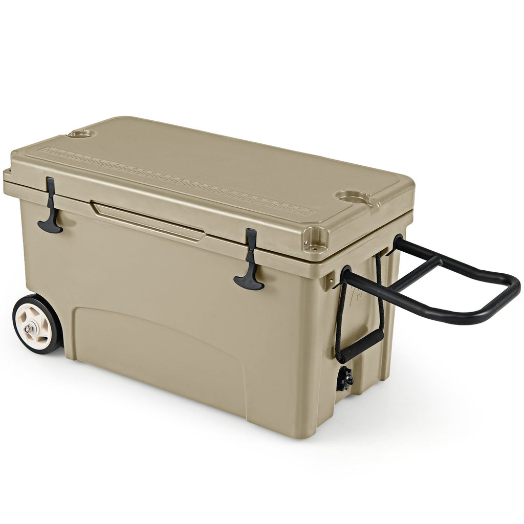 75 Quart Portable Hard Cooler with 6-Day Ice Retention and Wheels