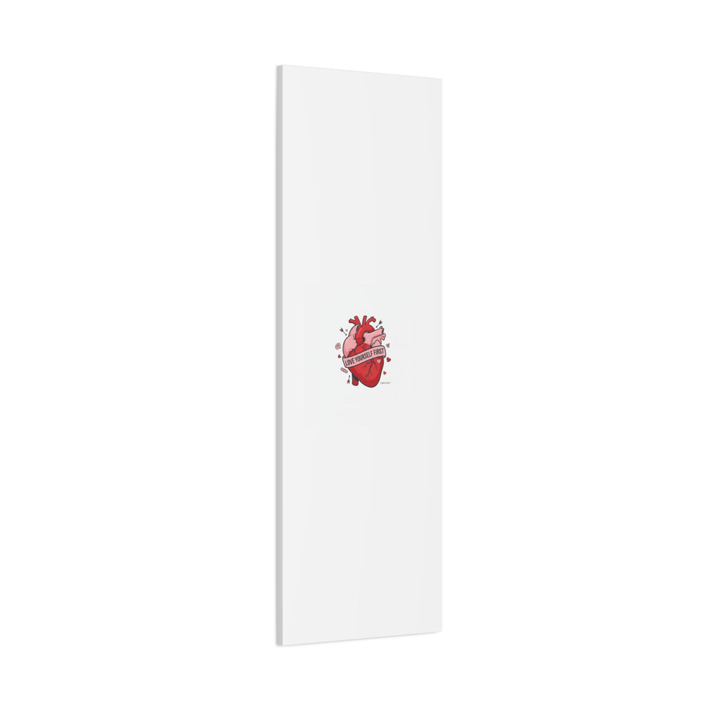 Love Yourself First Canvas, Hearts-with-a-Twist, Anti-Valentine Art