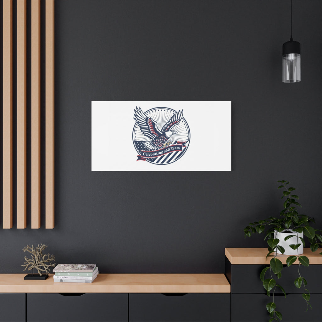 250th Anniversary Eagle Emblem Canvas | Semiquincentennial Americana