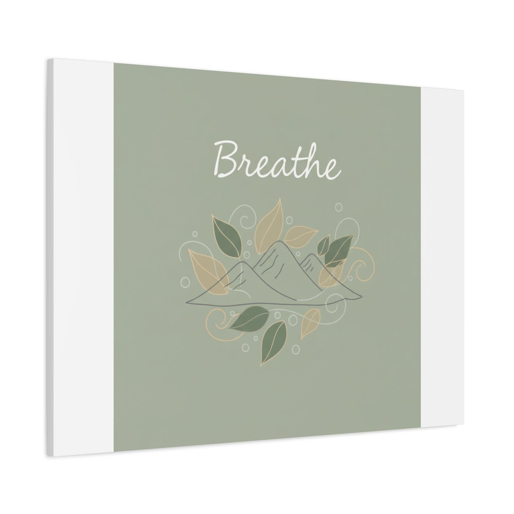 Breathe Mountain Line Canvas | Nature Symbols, Minimal Forest Wall Art