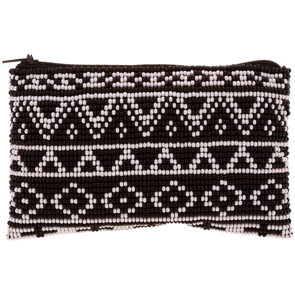 GreaterGood Wanderlust Hand-Beaded Glass Bead and Cotton Coin Purse
