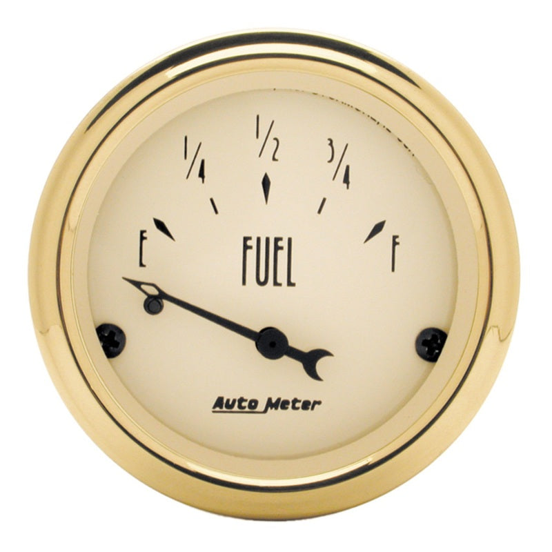 AutoMeter Gauge Fuel Level 2-1/16in. 0 Ohm(e) to 30 Ohm(f) Elec Golden Oldies 1507