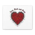 Love Dark and Deep Heart Canvas, Nu Romantic Gothic Romance, 80s Nostalgia