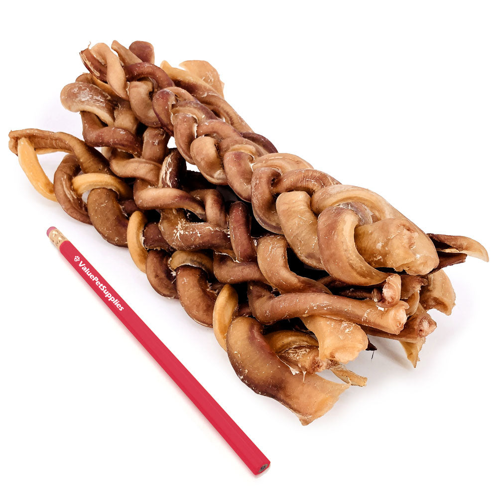 ValueBull Braided Bully Sticks for Large Dogs, Thick 12 Inch, 10 Count