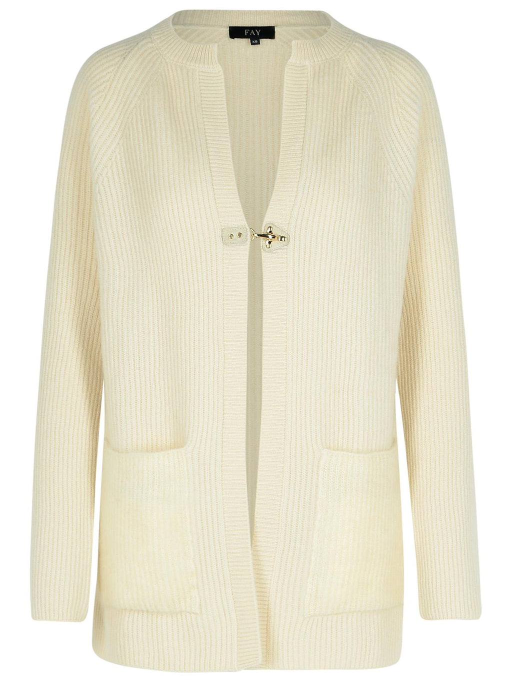 Fay Cream Wool Blend Cardigan Women