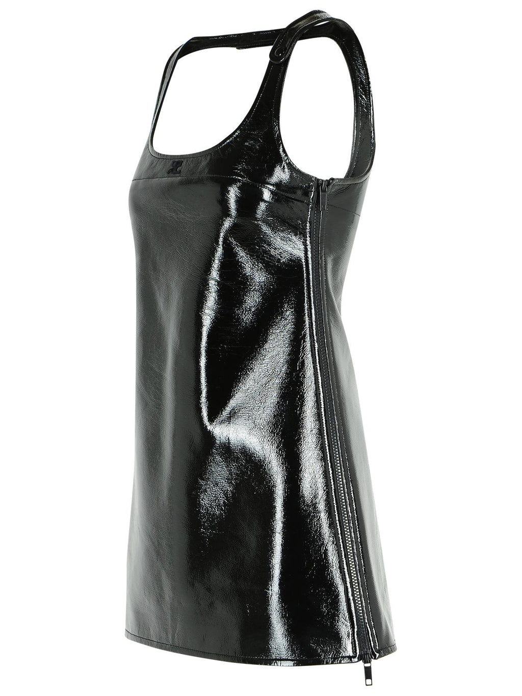 Courreges 'Reedition' Dress In Black Cotton Blend Women