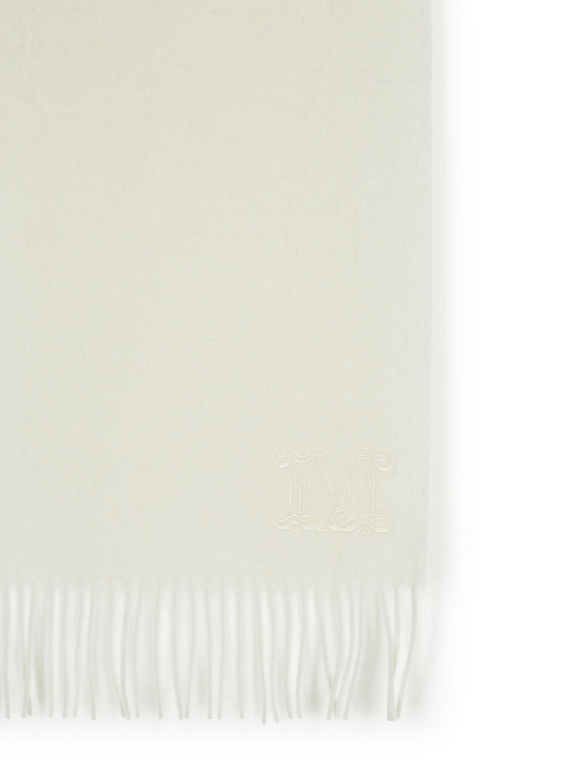 Max Mara 'Wsdalia' Optical White Cashmere Scarf Women