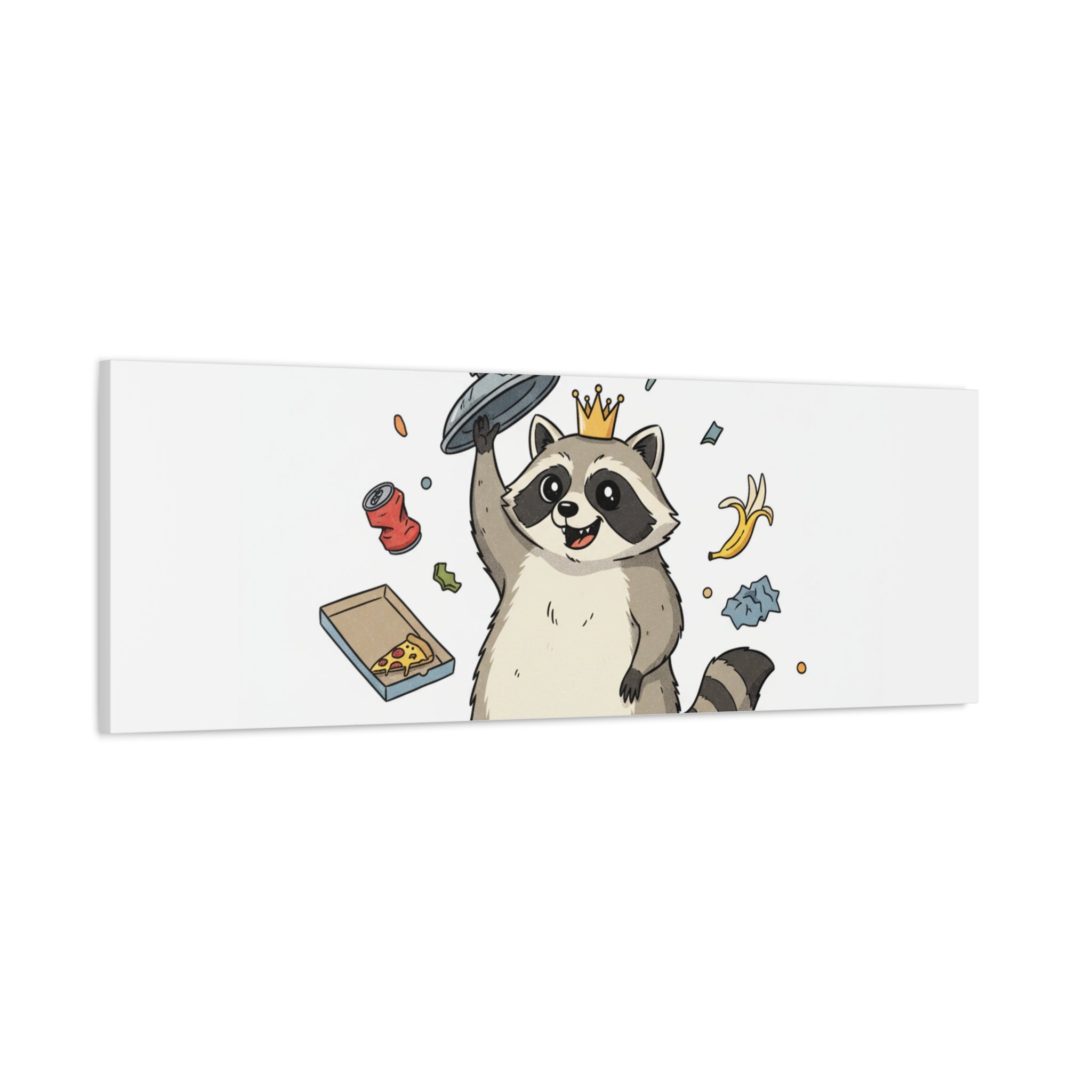Kings of the Trash Canvas, Raccoon Doodle | Trash Panda, Goofy Critter Art