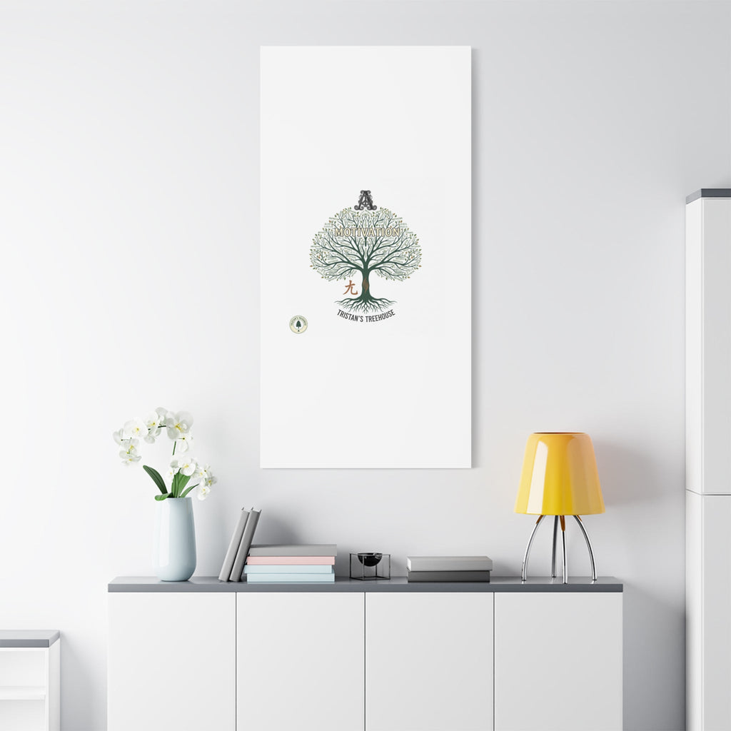 Handwritten Doodle Tree Canvas | Matte Stretched Wall Art