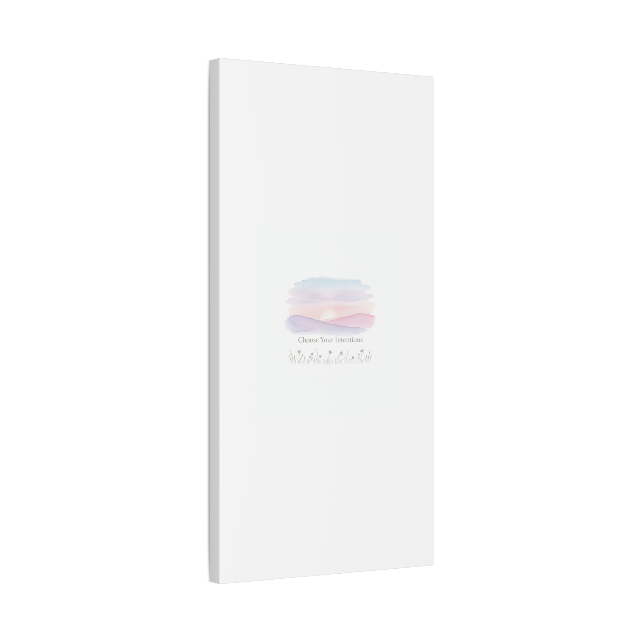 Choose Your Intentions Canvas, soft wellness poster, pastel gradient mindfulness art
