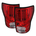 SPYDER Xtune Toyota Tundra 07-13 LED Tail Lights Red Clear ALT-JH-TTU07-LED-RC 5072634
