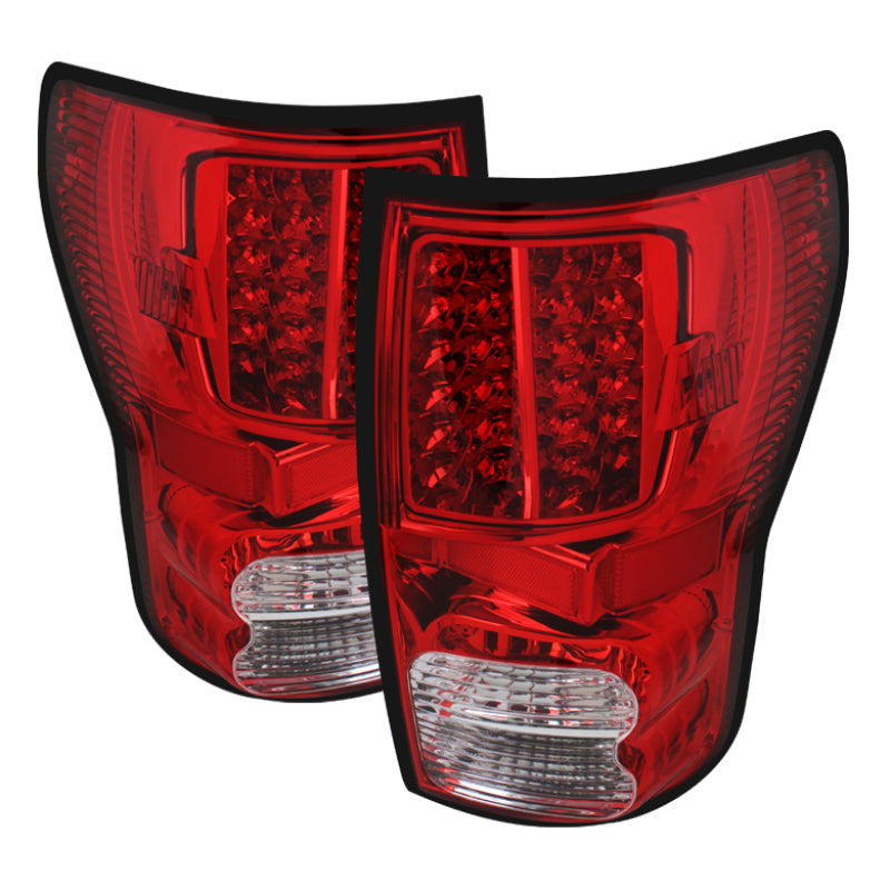 SPYDER Xtune Toyota Tundra 07-13 LED Tail Lights Red Clear ALT-JH-TTU07-LED-RC 5072634
