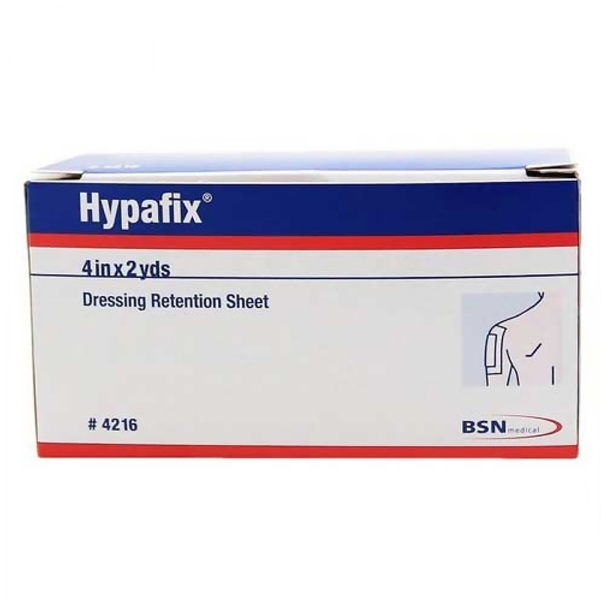 Hypafix® Nonwoven Dressing Retention Tape, 4 Inch x 2 Yard, White 4216