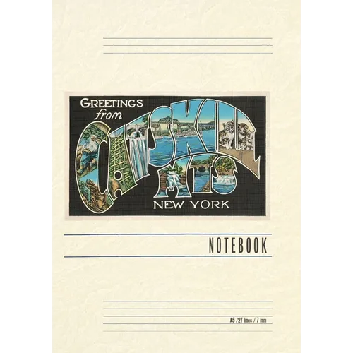 Vintage Lined Notebook Greetings from the Catskill Mountains, New York - Paperback