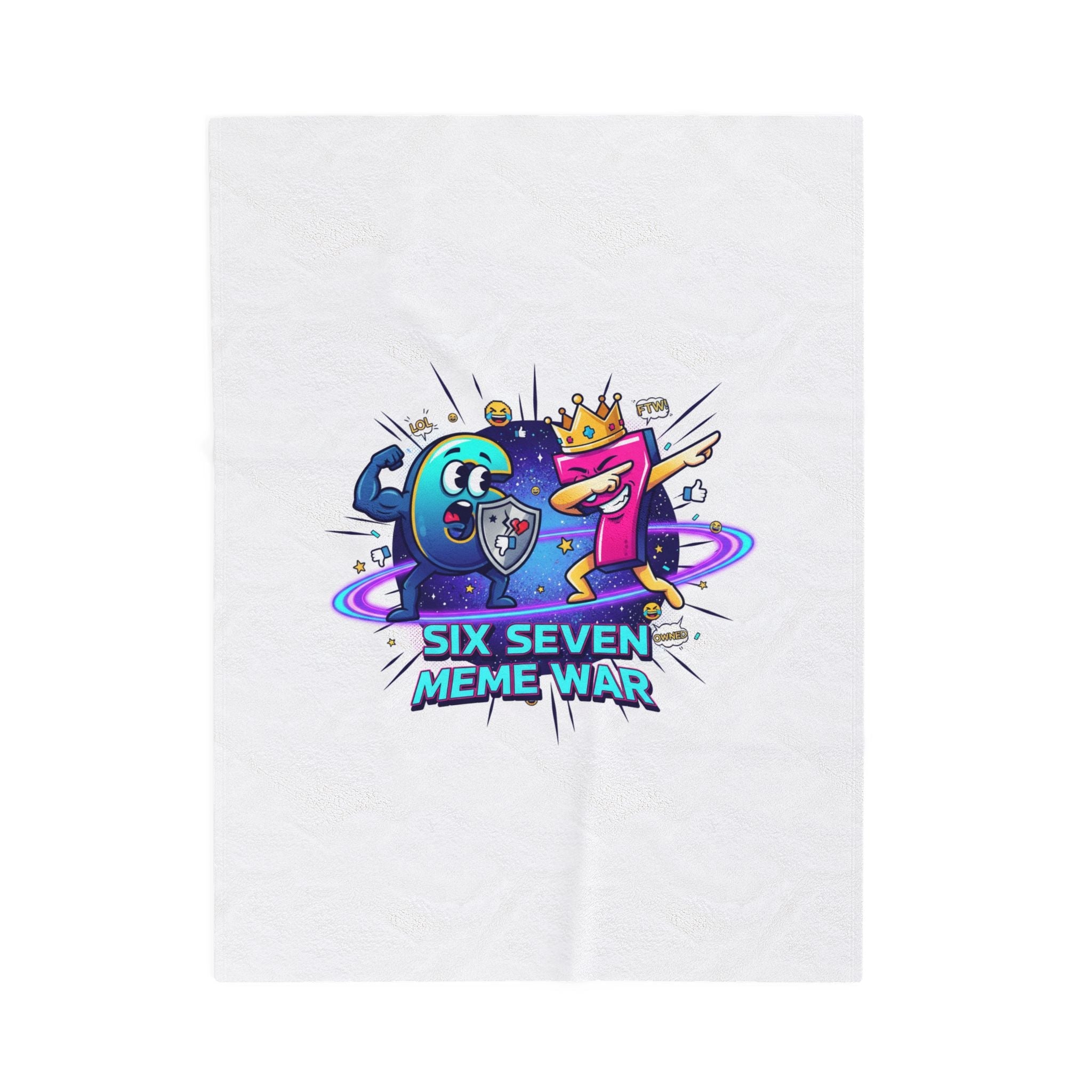 Six Seven Meme War Blanket | Legendary Internet Battle Plush Throw