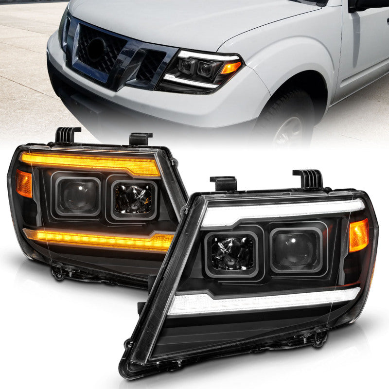 ANZO 09-20 Nissan Frontier Projector Headlights | Sequential & Switchback LED DRL