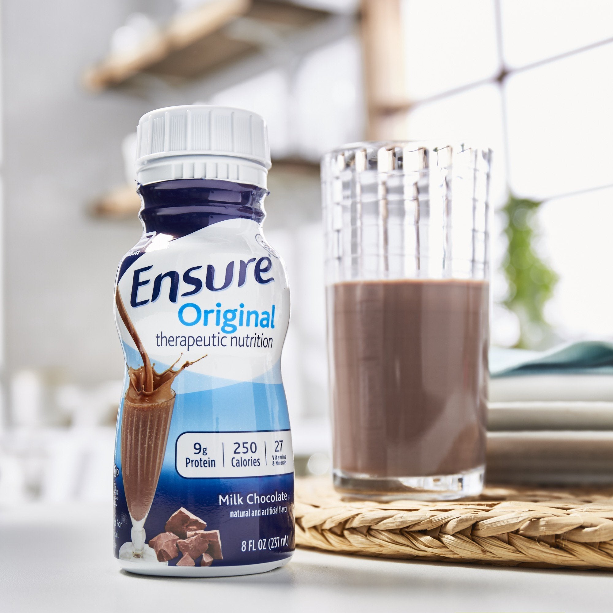 Ensure® Original Therapeutic Nutrition, Chocolate, 8-ounce bottle 58293