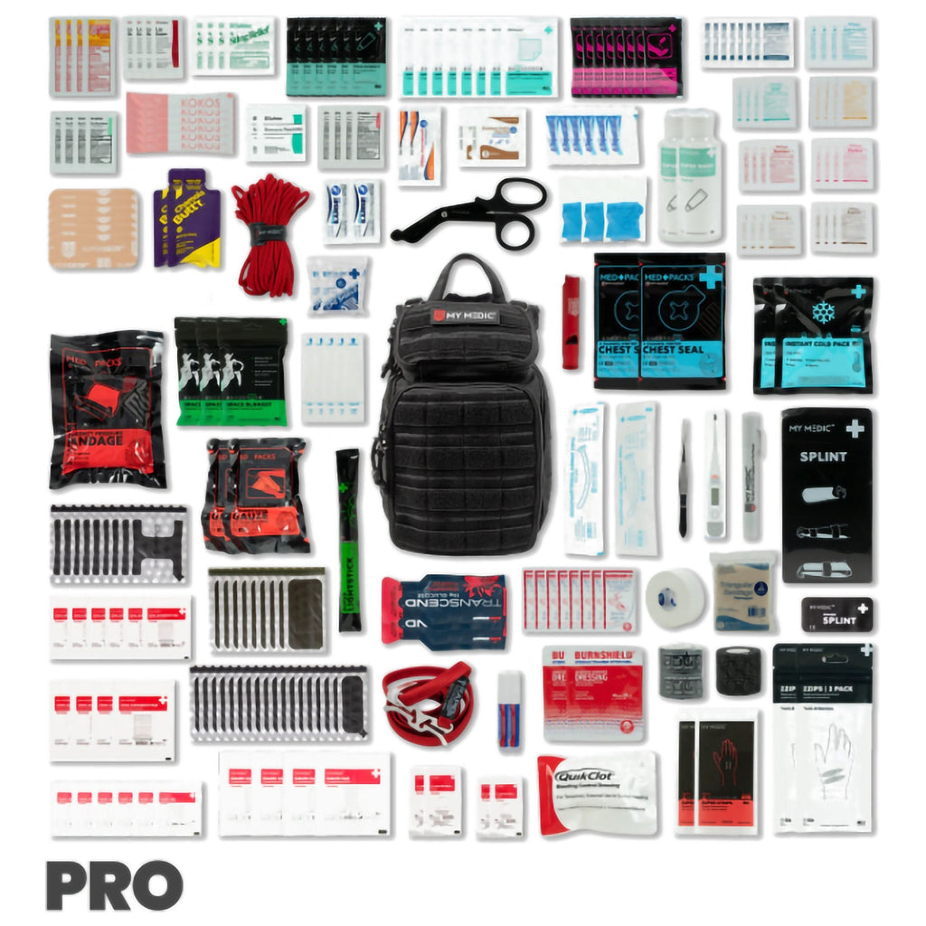 RECON Pro First Aid Kit, Black MM-KIT-U-LG-BLK-PRO