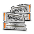 AlphaRex 03-06 Chevy Silverado 1500/2500HD/3500HD/Avalanche Chrome NOVA LED Proj Headlights 880255 *Discontinued