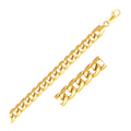7.8mm 14k Yellow Gold Miami Cuban Semi Solid Bracelet - PhishStones Products