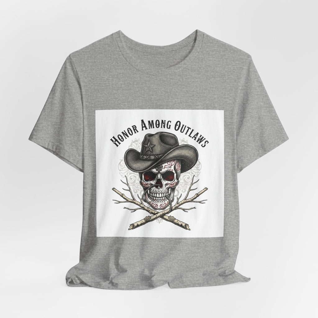 Western Skull Art Tee | cowboy horror shirt, gothic Americana