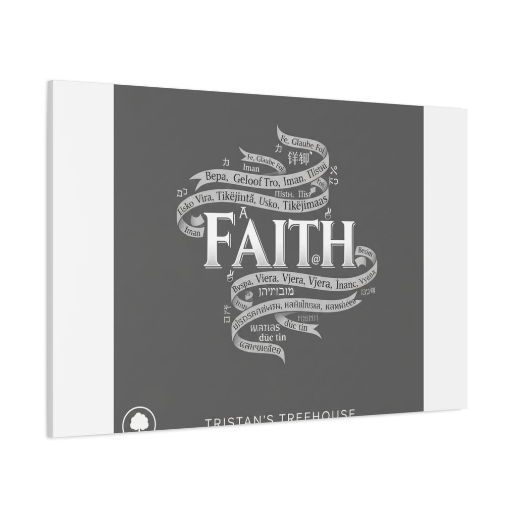 handwritten faith ribbon Canvas | sketch aesthetic, doodle design