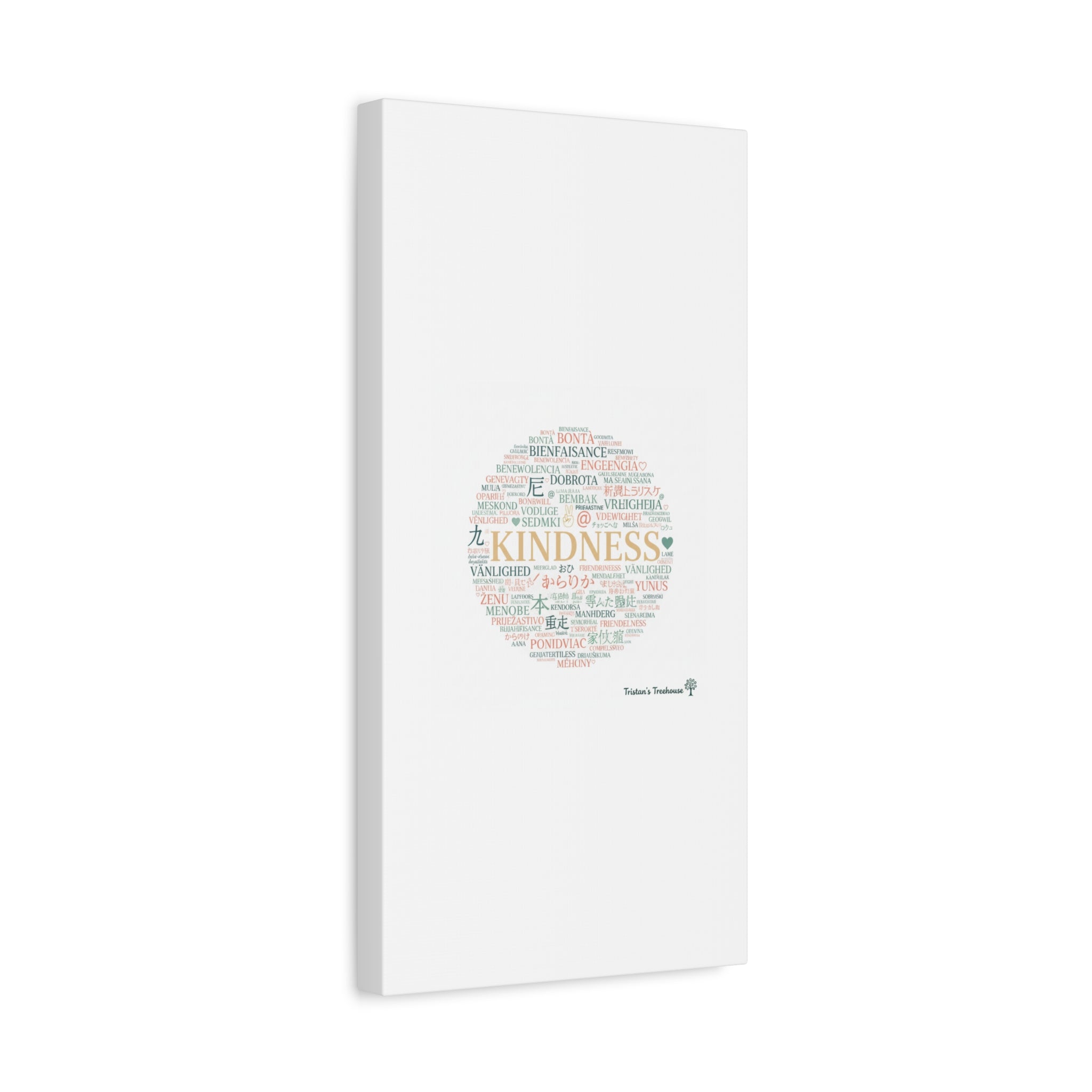 Kindness Word Cloud Canvas | Fresh Start Minimalist Wall Art