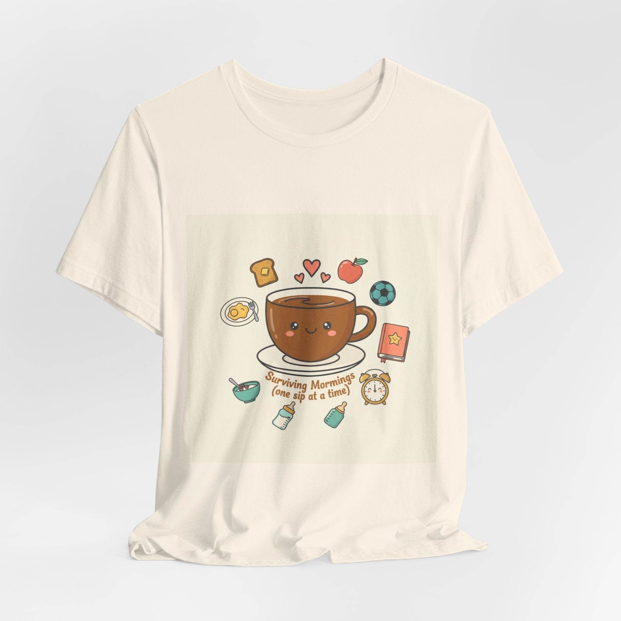 Morning Chaos Coffee & Kids Tee | mom life tee, tired parent shirt